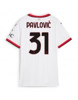 AC Milan Strahinja Pavlovic #31 Venkovní Dres pro Dámské 2024-25 Krátký Rukáv